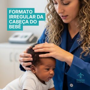Formato da cabeça irregular no bebê